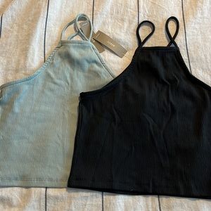 J.Crew Vintage Rib Crop Halter Tank-NWT Bundle Small